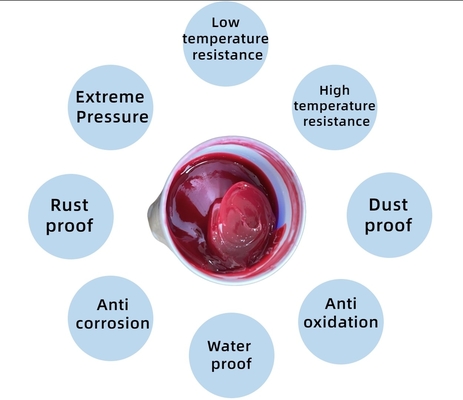 Dustproof Advanced Red Lithium Complex Grease for Pillow Block Bearings and U-Joints